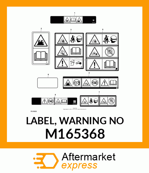 LABEL, WARNING NO M165368