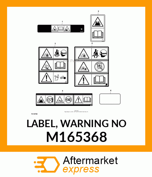 LABEL, WARNING NO M165368