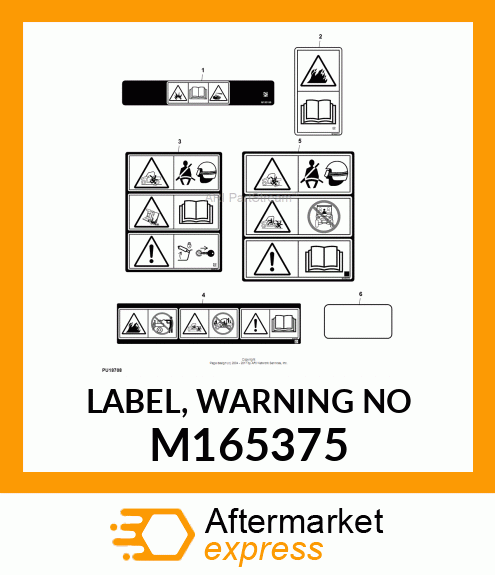 LABEL, WARNING NO M165375