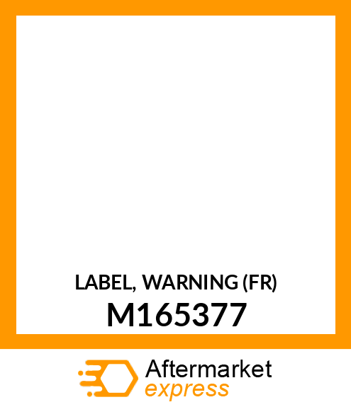 LABEL, WARNING (FR) M165377