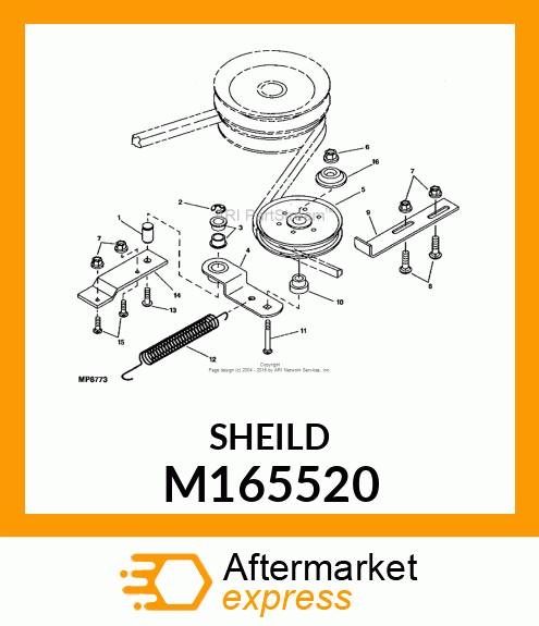 SHIELD, IDLER SHIELD M165520