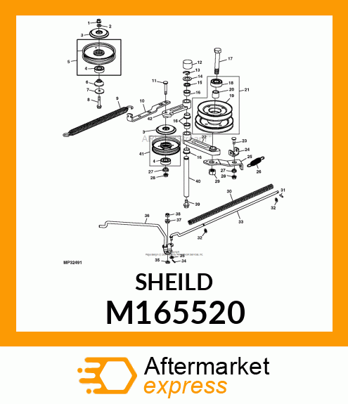 SHIELD, IDLER SHIELD M165520