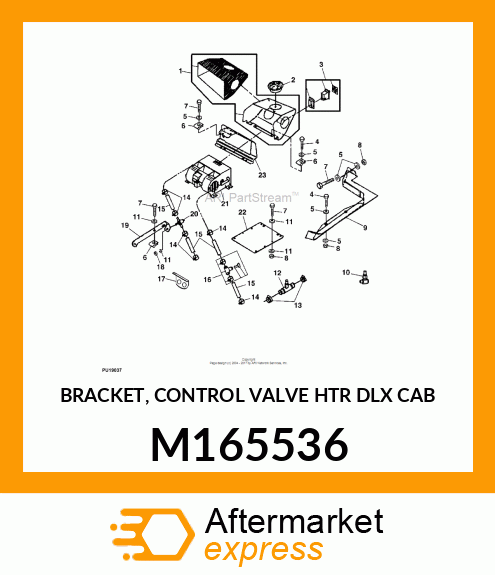 BRACKET, CONTROL VALVE HTR DLX CAB M165536