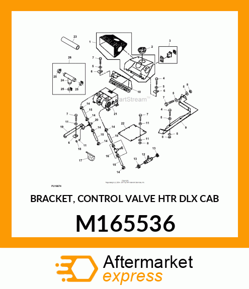 BRACKET, CONTROL VALVE HTR DLX CAB M165536