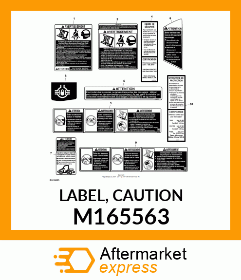 LABEL, CAUTION M165563