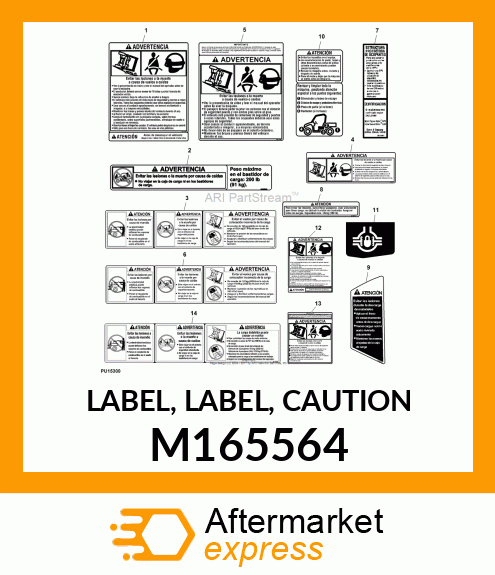 LABEL, LABEL, CAUTION M165564