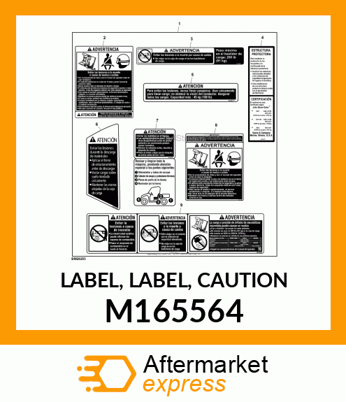 LABEL, LABEL, CAUTION M165564