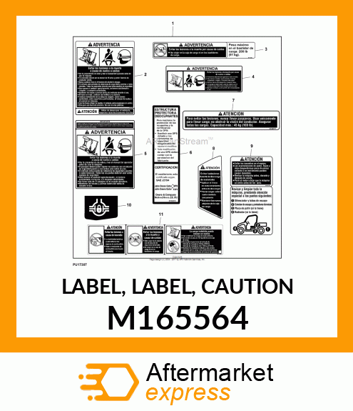 LABEL, LABEL, CAUTION M165564