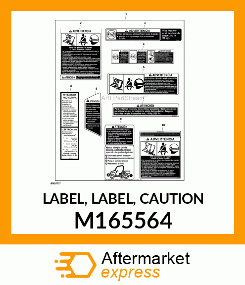 LABEL, LABEL, CAUTION M165564