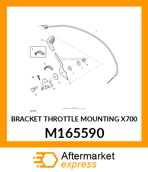 BRACKET THROTTLE MOUNTING X700 M165590