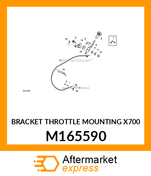 BRACKET THROTTLE MOUNTING X700 M165590