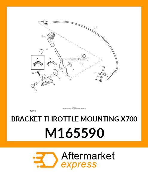 BRACKET THROTTLE MOUNTING X700 M165590