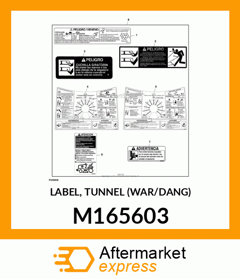 LABEL, TUNNEL (WAR/DANG) M165603