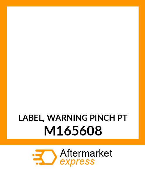 LABEL, WARNING PINCH PT M165608