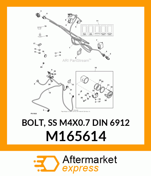 BOLT, SS M4X0.7 DIN 6912 M165614