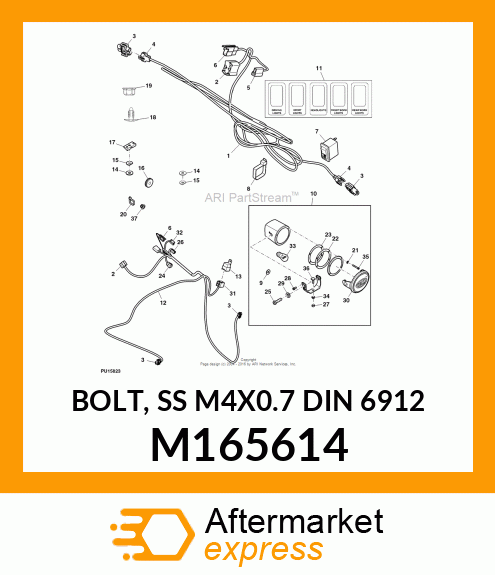 BOLT, SS M4X0.7 DIN 6912 M165614