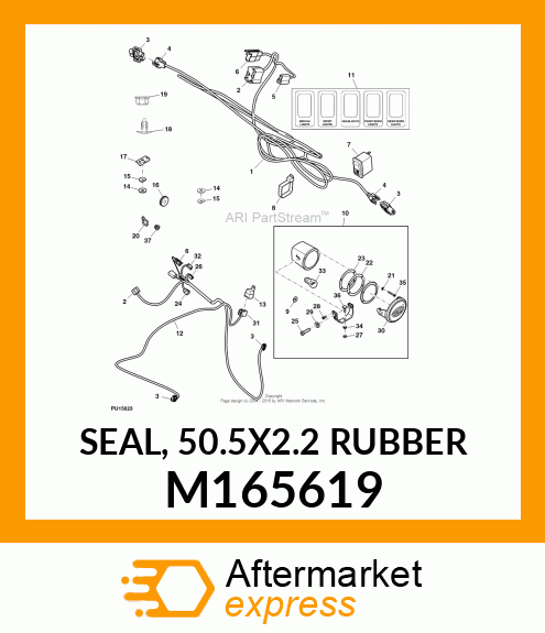 SEAL, 50.5X2.2 RUBBER M165619