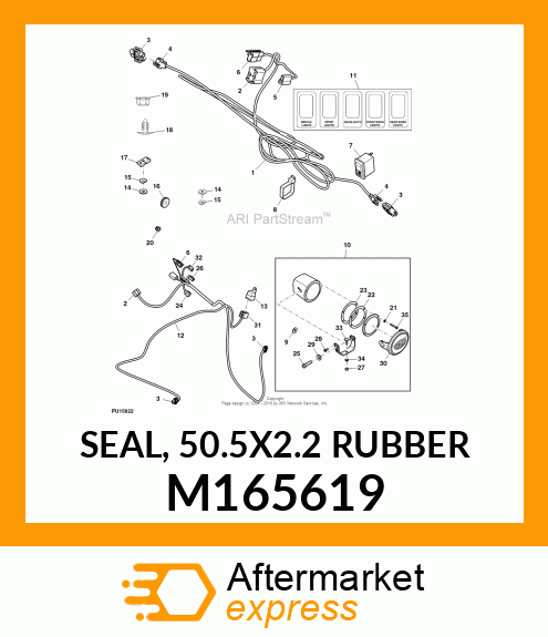 SEAL, 50.5X2.2 RUBBER M165619