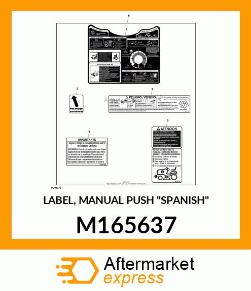 LABEL, MANUAL PUSH "SPANISH" M165637