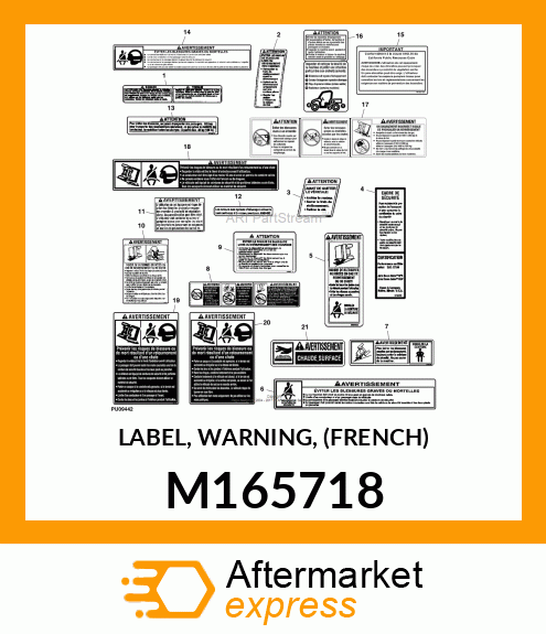 LABEL, WARNING, (FRENCH) M165718