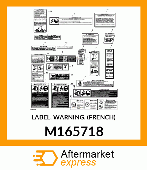 LABEL, WARNING, (FRENCH) M165718