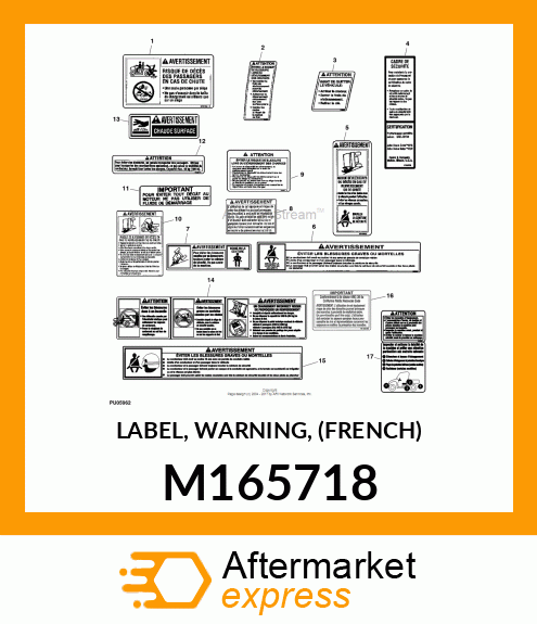 LABEL, WARNING, (FRENCH) M165718