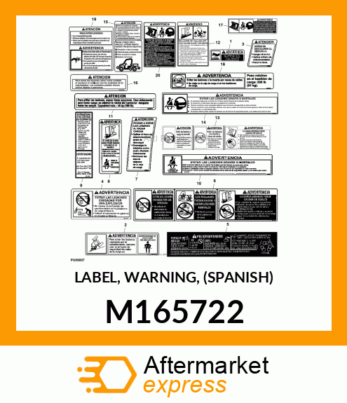 LABEL, WARNING, (SPANISH) M165722