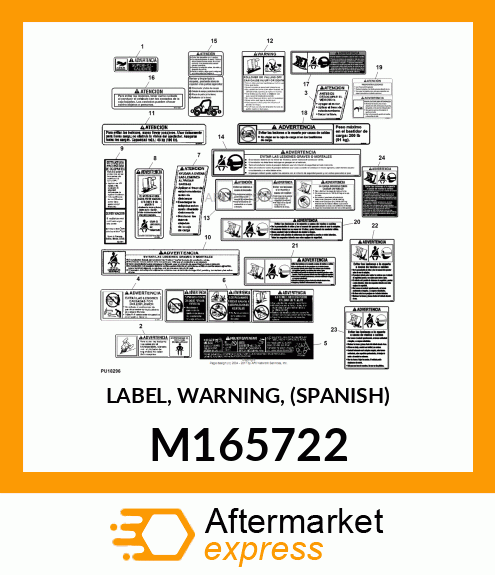 LABEL, WARNING, (SPANISH) M165722