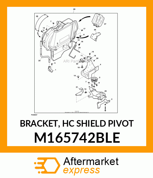 BRACKET, HC SHIELD PIVOT M165742BLE