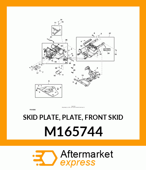 SKID PLATE, PLATE, FRONT SKID M165744