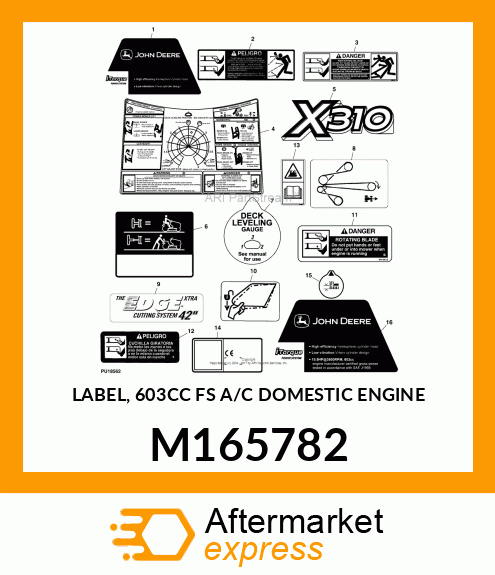 LABEL, 603CC FS A/C DOMESTIC ENGINE M165782