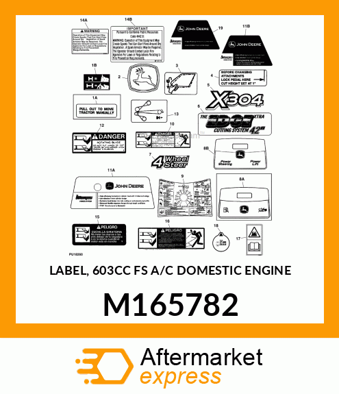 LABEL, 603CC FS A/C DOMESTIC ENGINE M165782