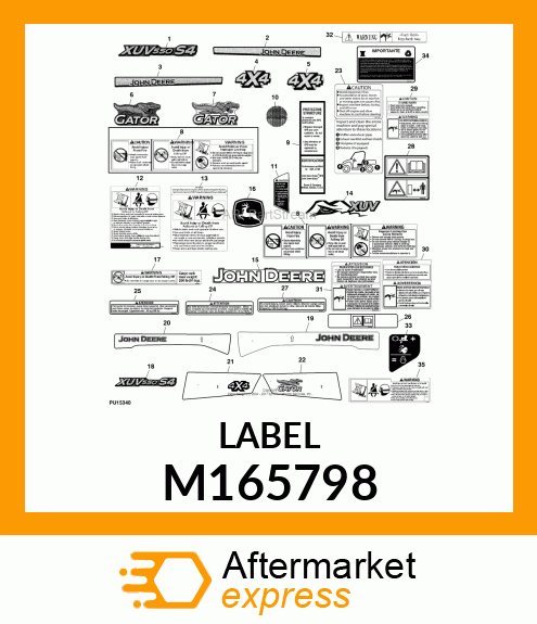 LABEL, LABEL, CLEANING, ENGLISH M165798