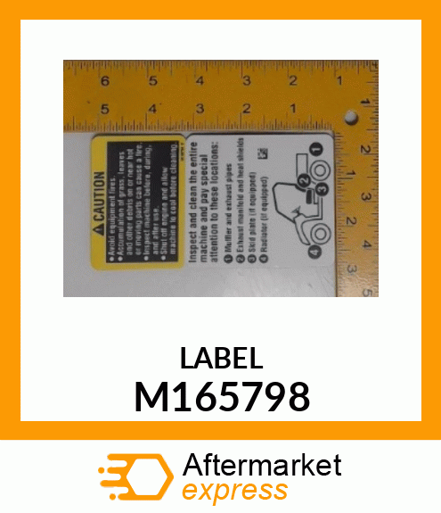 LABEL, LABEL, CLEANING, ENGLISH M165798