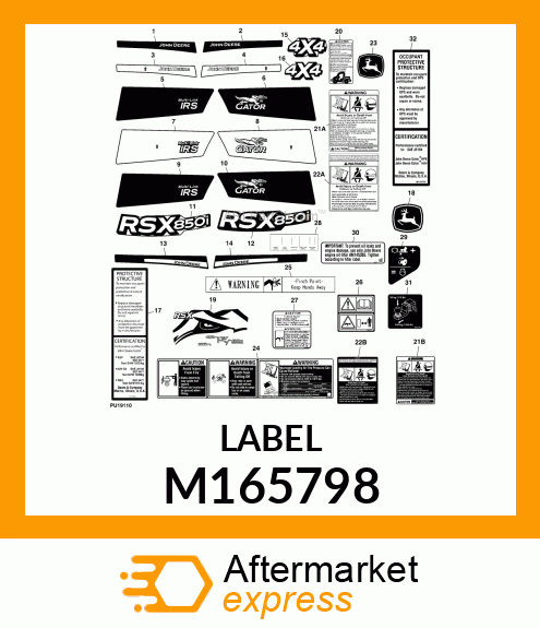 LABEL, LABEL, CLEANING, ENGLISH M165798