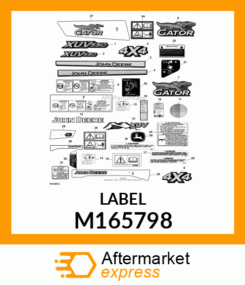 LABEL, LABEL, CLEANING, ENGLISH M165798