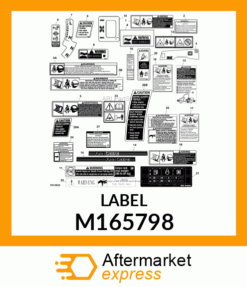 LABEL, LABEL, CLEANING, ENGLISH M165798