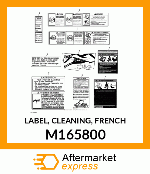 LABEL, CLEANING, FRENCH M165800