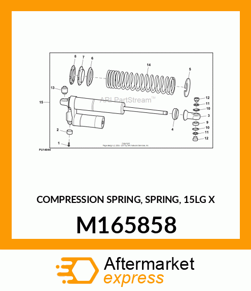 COMPRESSION SPRING, SPRING, 15LG X M165858