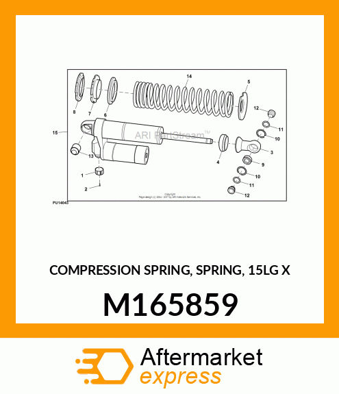 COMPRESSION SPRING, SPRING, 15LG X M165859