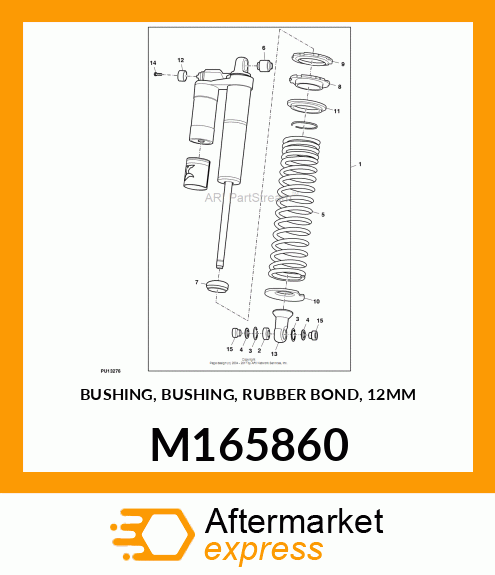 BUSHING, BUSHING, RUBBER BOND, 12MM M165860