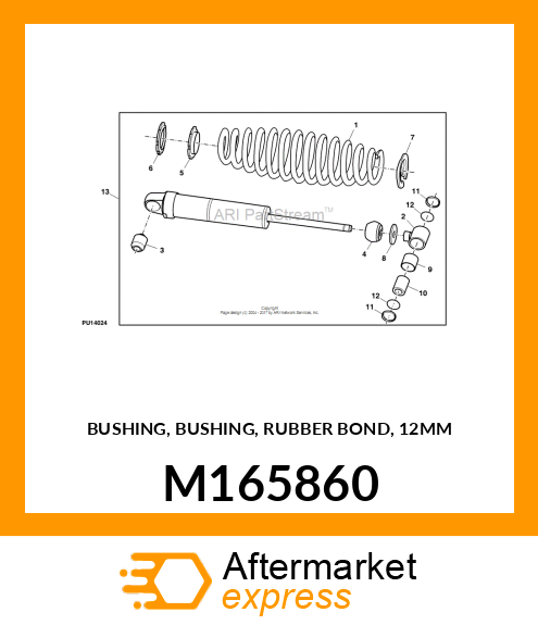 BUSHING, BUSHING, RUBBER BOND, 12MM M165860