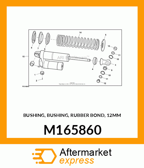 BUSHING, BUSHING, RUBBER BOND, 12MM M165860