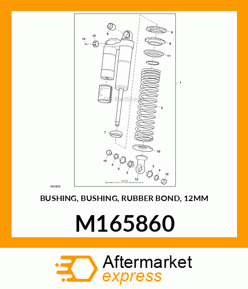 BUSHING, BUSHING, RUBBER BOND, 12MM M165860