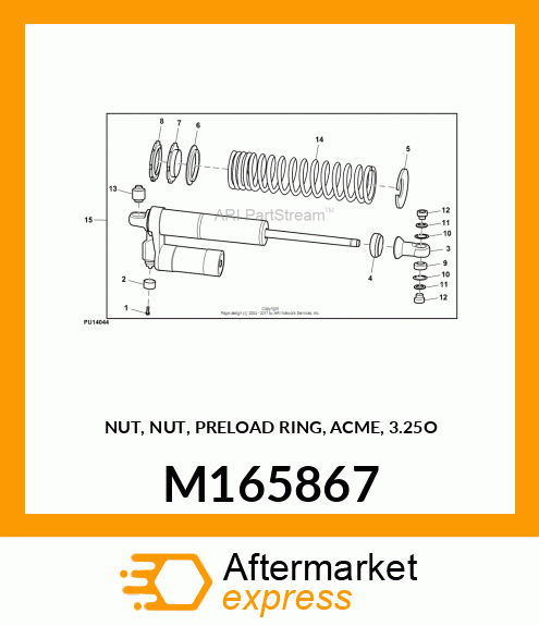 NUT, NUT, PRELOAD RING, ACME, 3.25O M165867