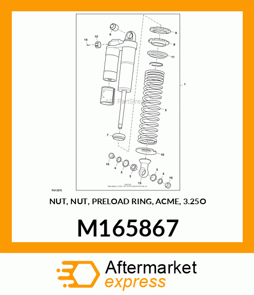 NUT, NUT, PRELOAD RING, ACME, 3.25O M165867