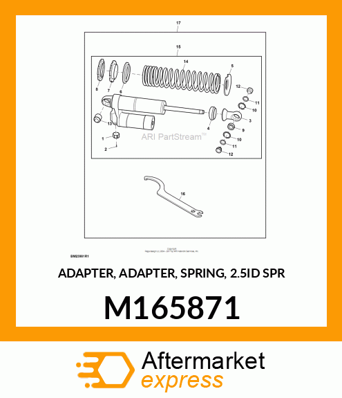 ADAPTER, ADAPTER, SPRING, 2.5ID SPR M165871