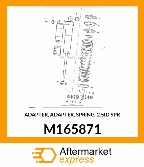 ADAPTER, ADAPTER, SPRING, 2.5ID SPR M165871