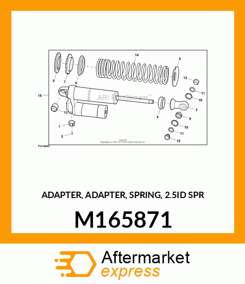 ADAPTER, ADAPTER, SPRING, 2.5ID SPR M165871