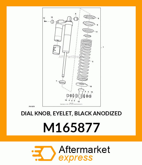 DIAL KNOB, EYELET, BLACK ANODIZED M165877